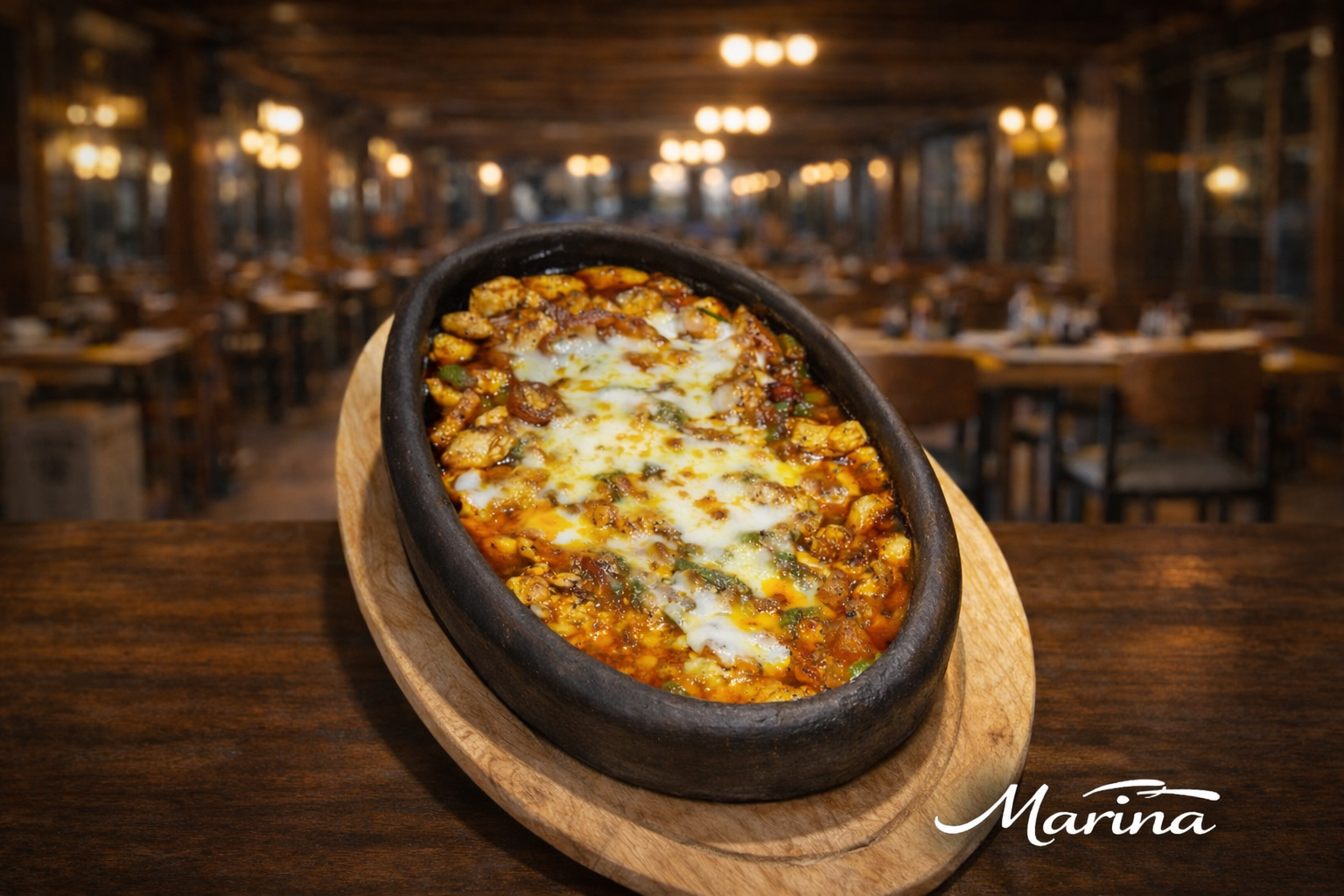 Kiremitte Kaşarlı Tavuk Sote